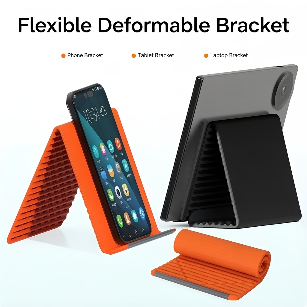 Tablet Stand Adjustable - Portable Foldable Silicone Phone Stand Flexible