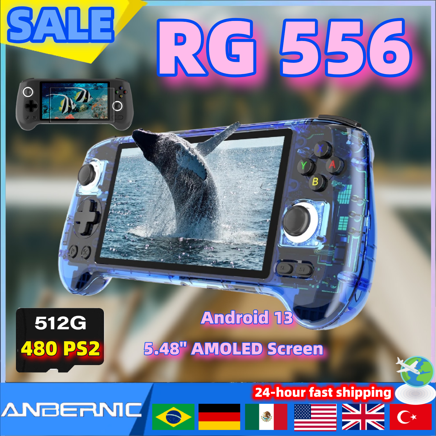 ANBERNIC RG556 Retro Video Gam - Android Tablet Gaming Accessories recension och pris