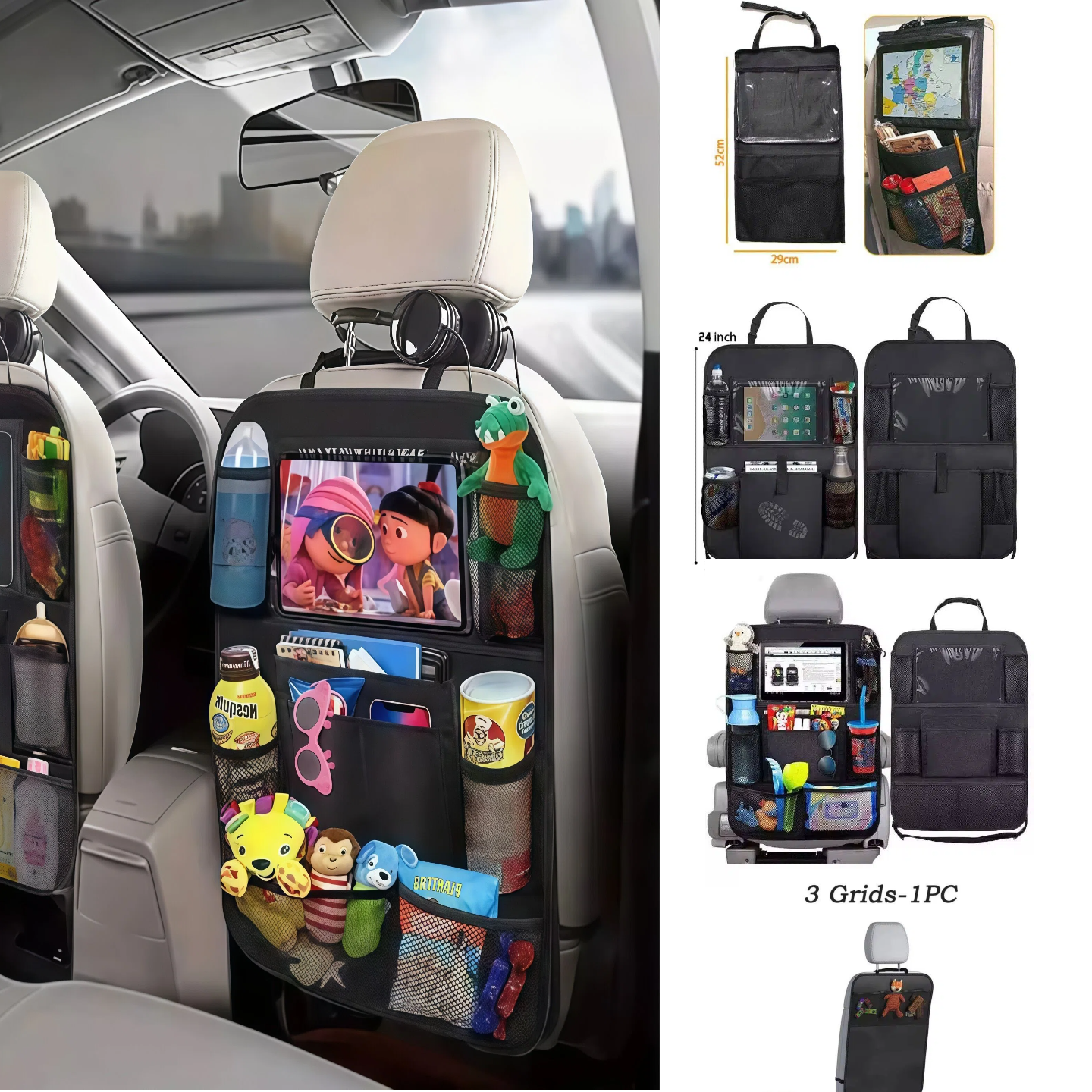 Car Seat Organizer Multifuncti - Essential Tablet Accessories recension och pris