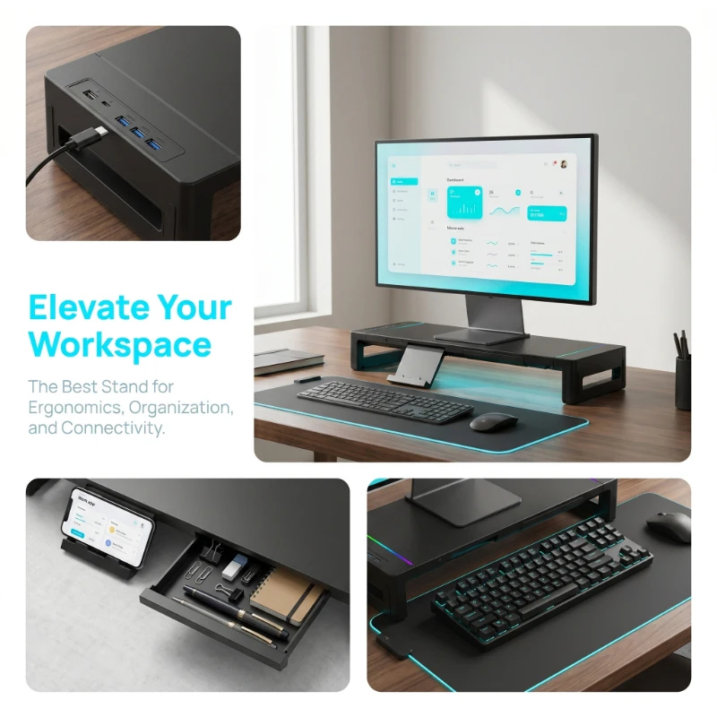 Ergonomic Foldable Monitor Sta - Tablet Stand Adjustable recension och pris