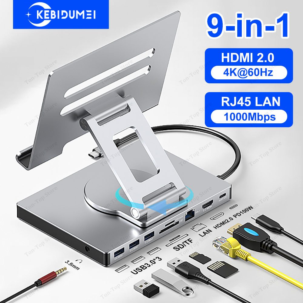 KEBIDUMEI 9-in-1 Rotable Table - Hdmi Adapter Tablet recension och pris