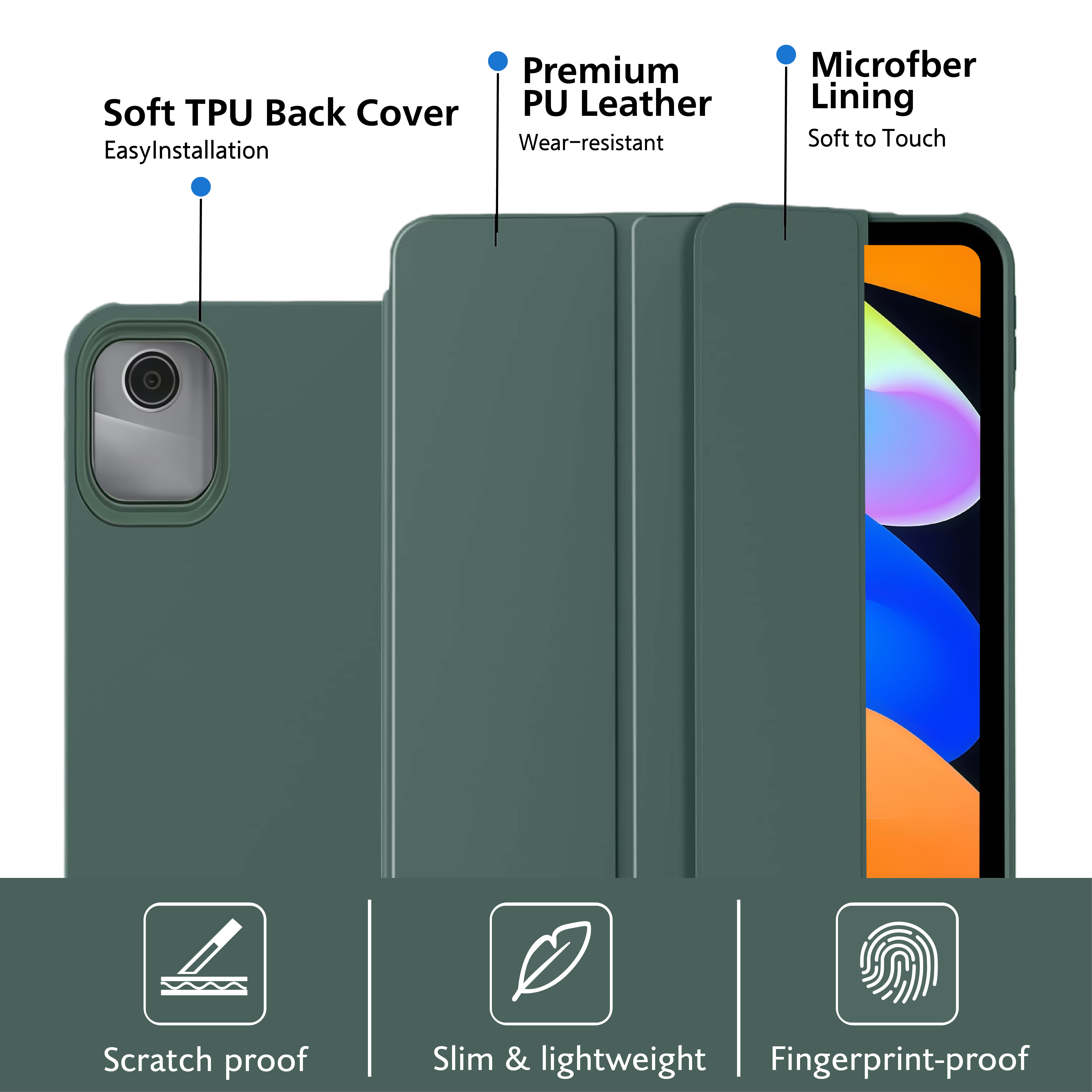 Tri-fold Flip Case For Lenovo  - Lenovo Tablet With Accessories recension och pris