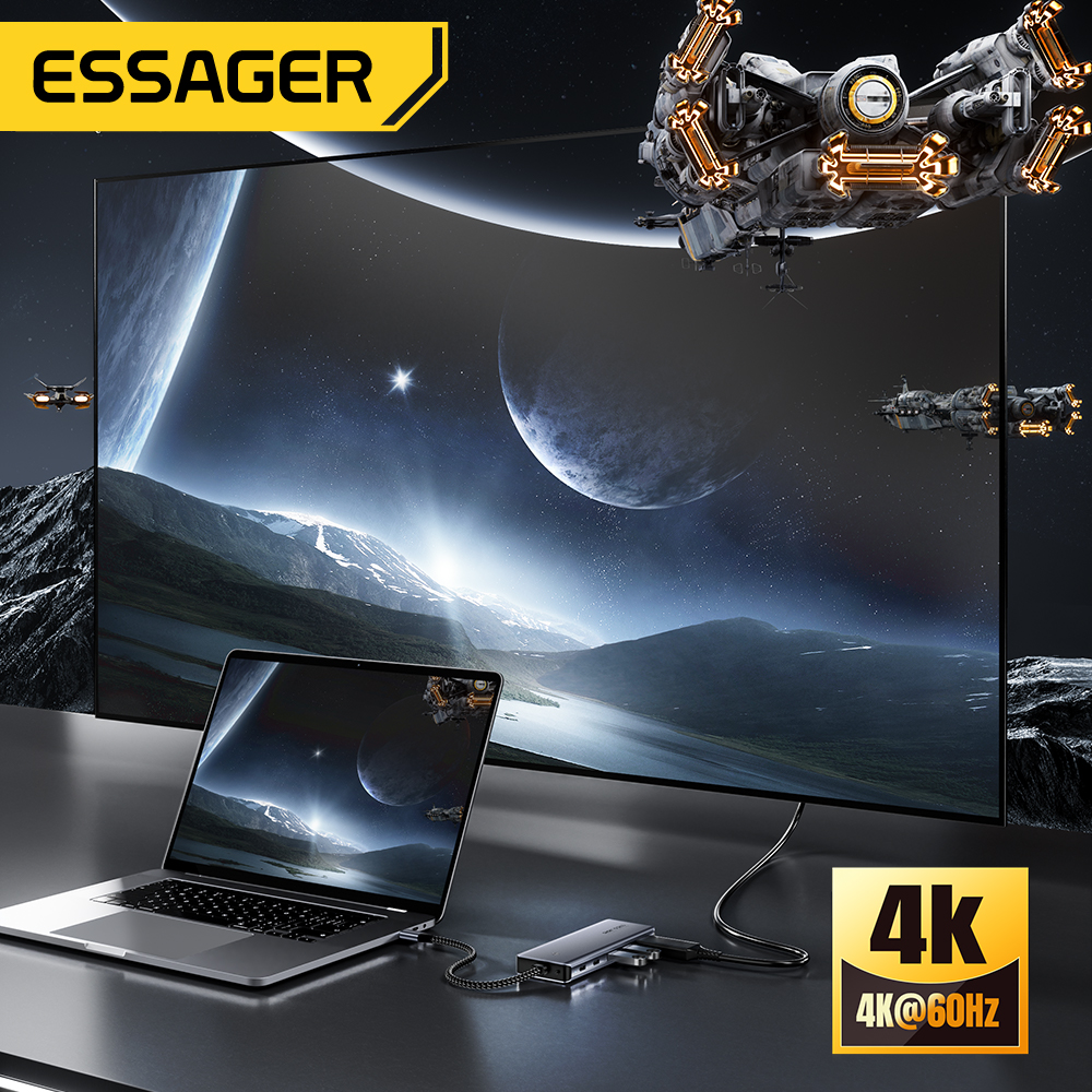 Essager USB C Hub With M.2 SSD - Hdmi Adapter Tablet recension och pris