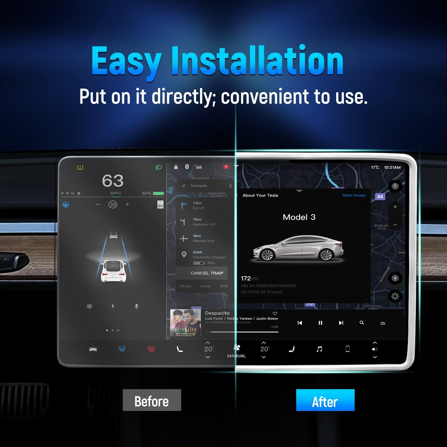 For Tesla Model 3 Y Highland S - Tesla Tablet Accessories recension och pris