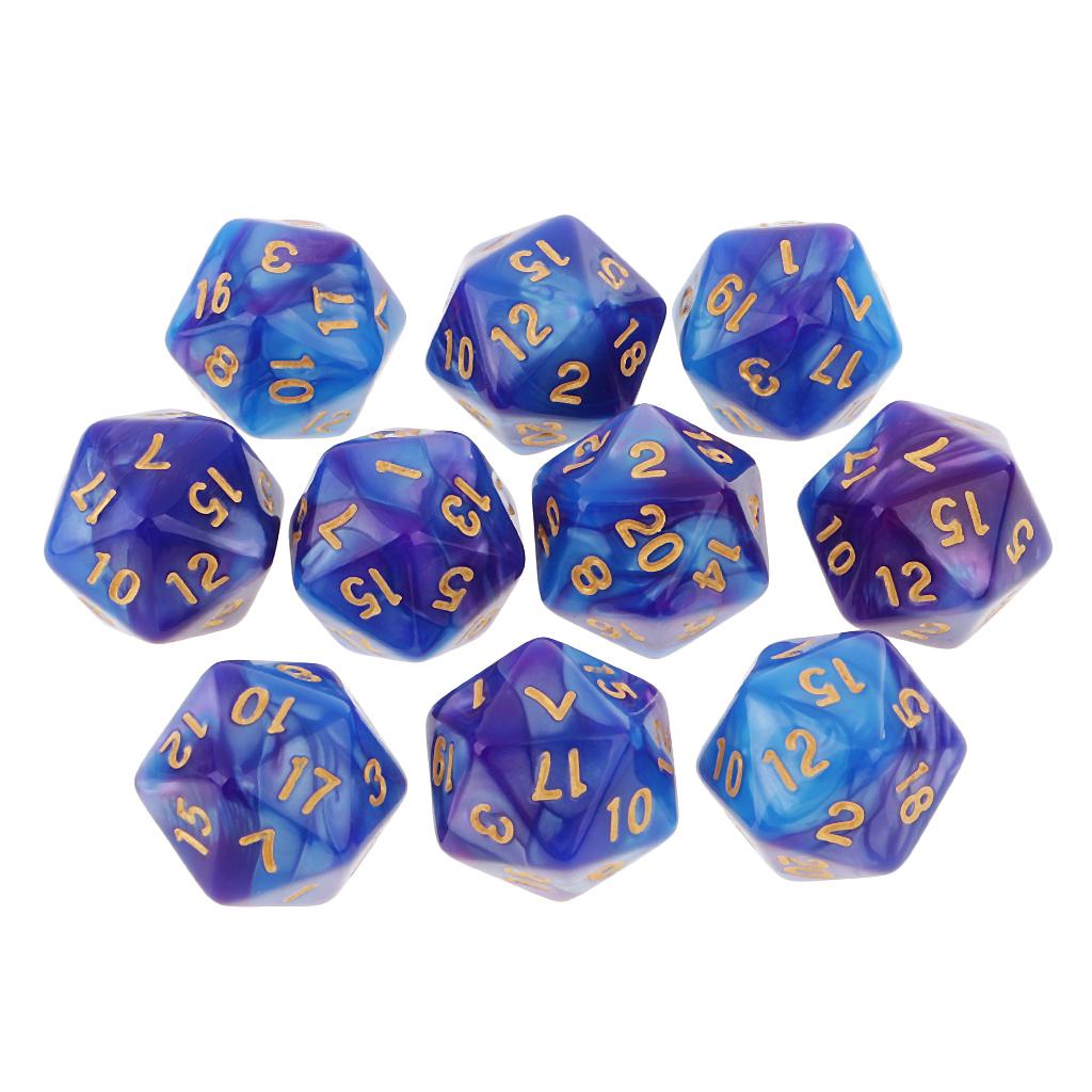 10pcs Polyhedral 20 Sided Dice - Tablet Accessories Kit recension och pris