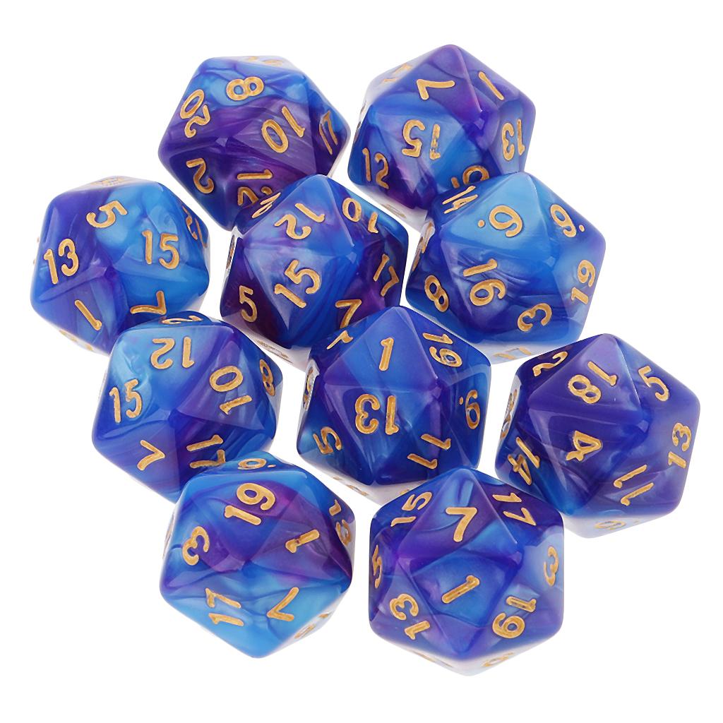 10pcs Polyhedral 20 Sided Dice - Tablet Accessories Kit recension och pris