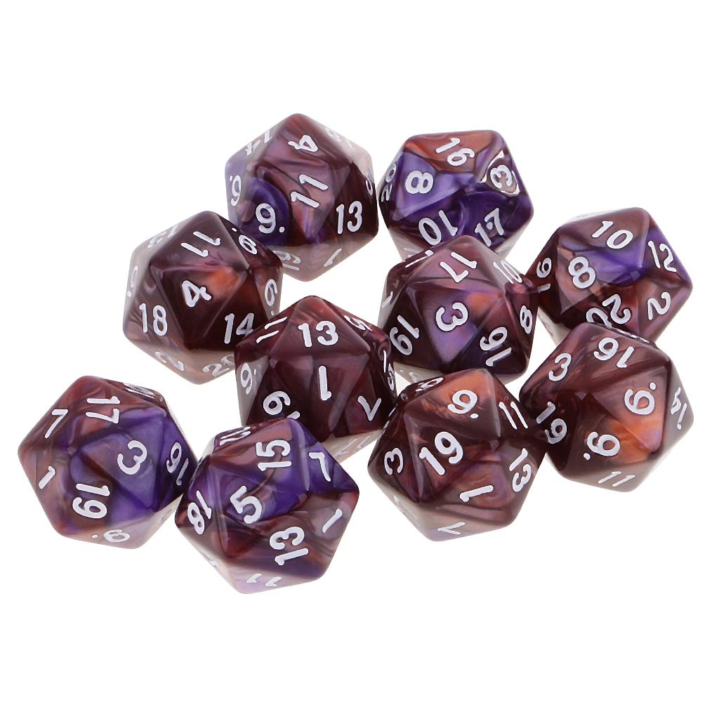 10pcs Polyhedral 20 Sided Dice - Tablet Accessories Kit recension och pris