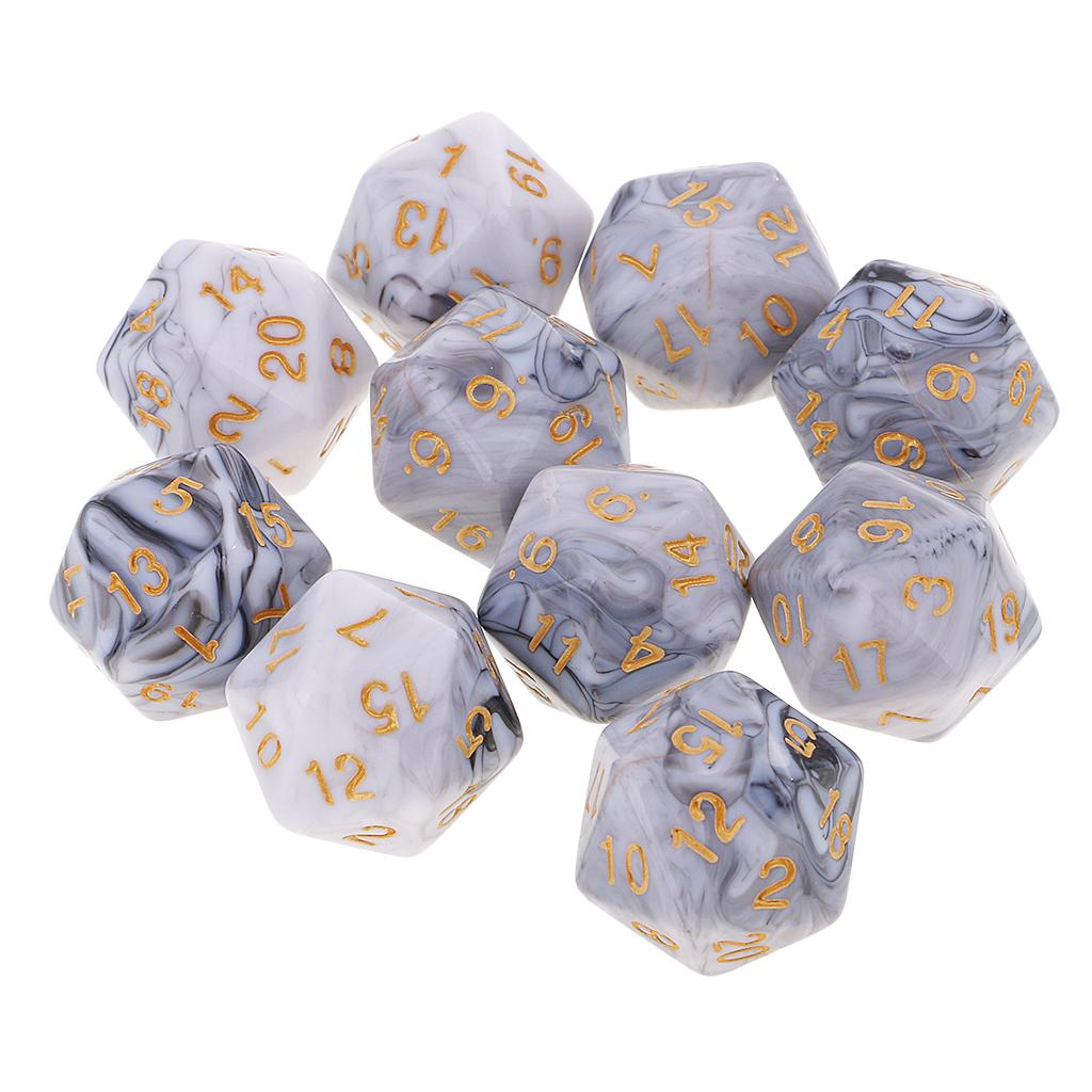 10pcs Polyhedral 20 Sided Dice - Tablet Accessories Kit recension och pris