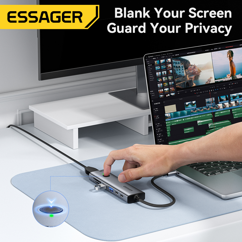 Essager USB C HUB 4K 7-in-1 Ty - Hdmi Adapter Tablet recension och pris