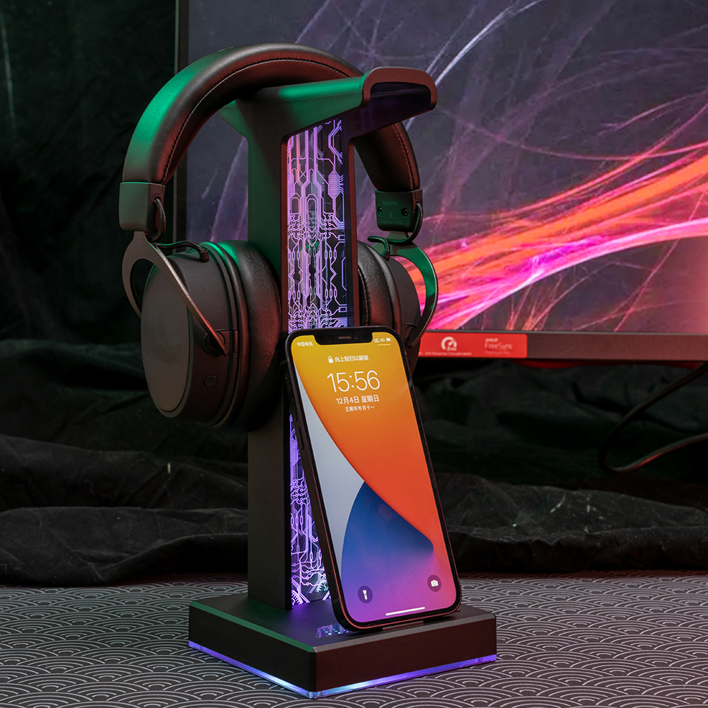 RGB Gaming Headphone Stand Dua - Tablet Accessories Aesthetic recension och pris