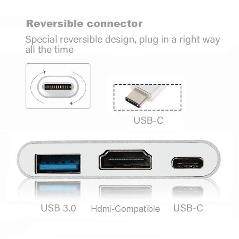 3 In 1 Type C to HDMI-compatib - Hdmi Adapter Tablet recension och pris