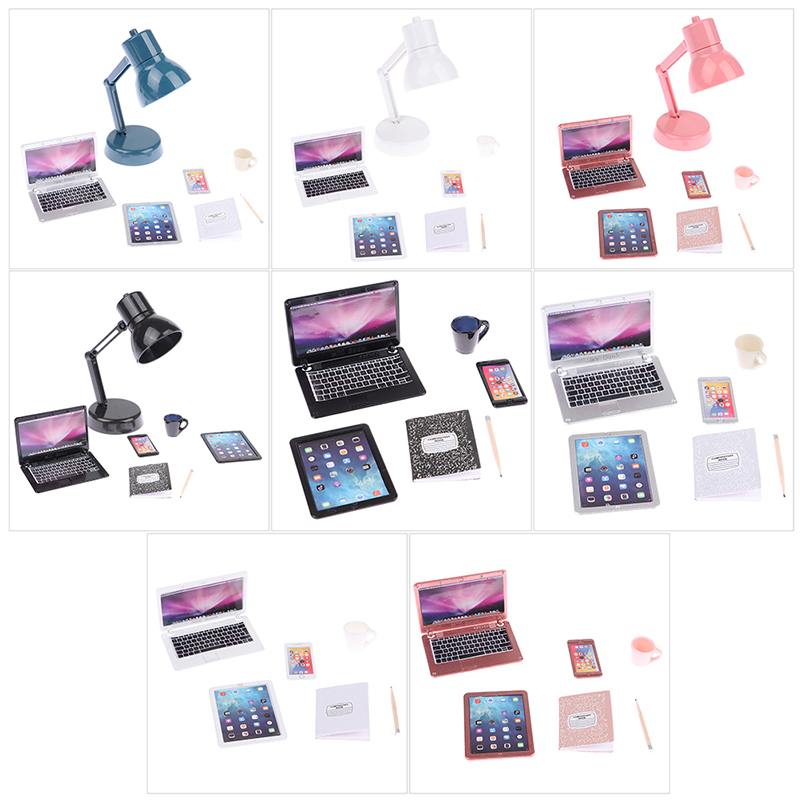 6/7Pcs/Set 1:12 Dollhouse Mini - Tablet Accessories Kids recension och pris